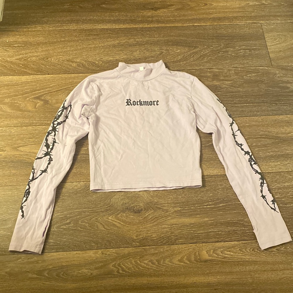 Rockmore stretchy long sleeve y2k crop top